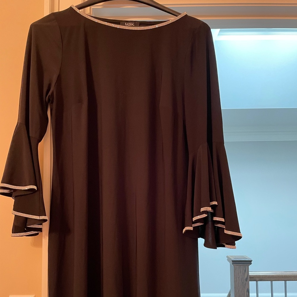 Beautiful black & rhinestone trim dress